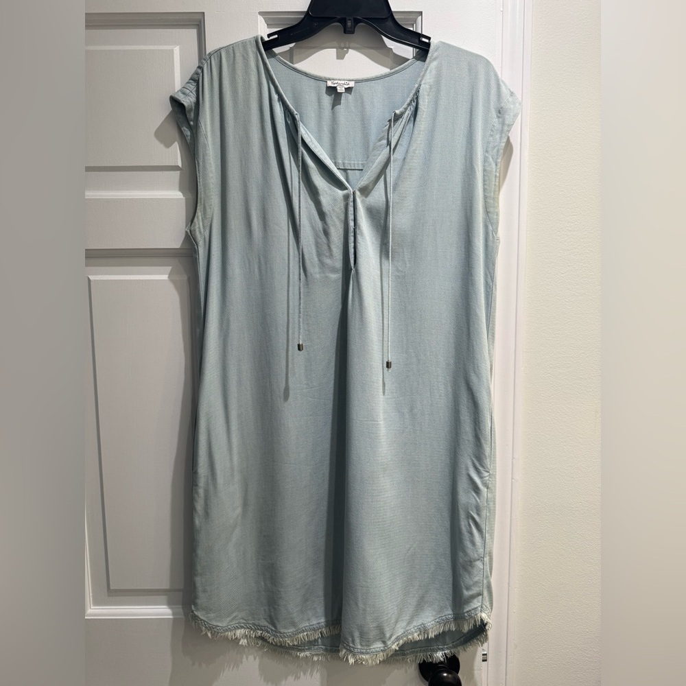 Splendid Soft Blue Textured Dress